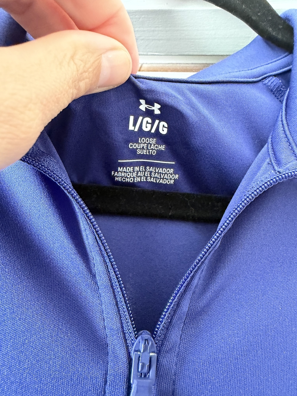 Under Armour Quarter Zip Pullover Mens Large Blue Loose Fit Performance 1/4 Zip - Picture 3 of 4